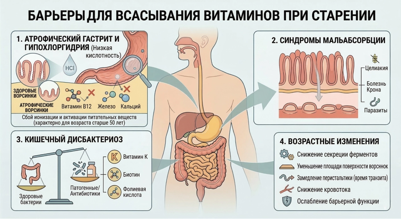 Проблемы всасывания в желудочно-кишечном тракте